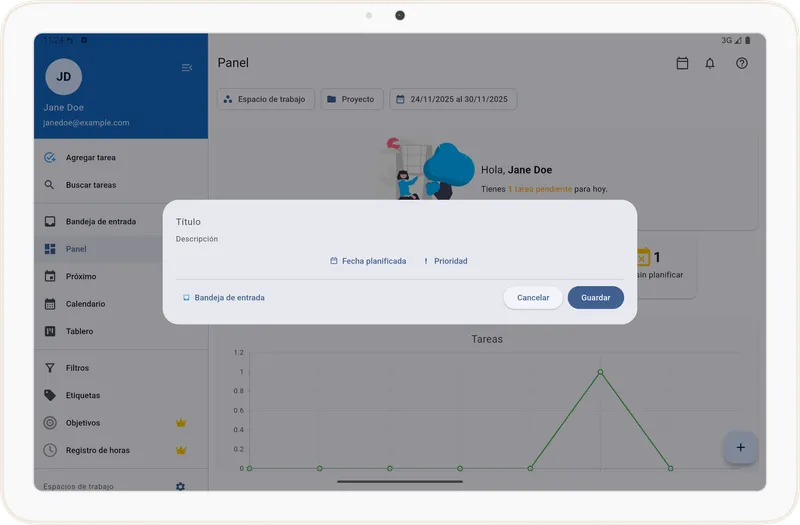 Crear tarea desde el tablero