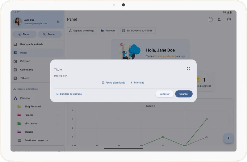 Crear tarea desde el tablero