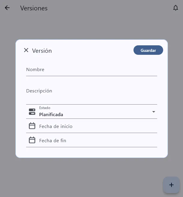 Crear nueva versión