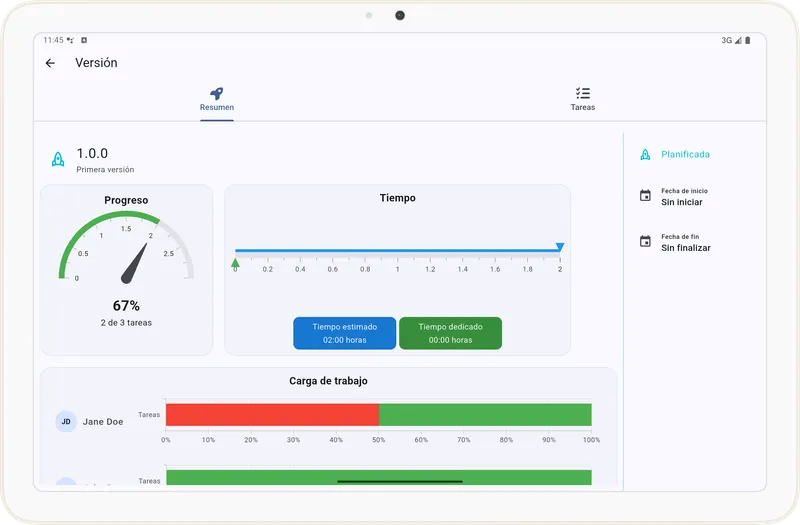 Detalles de versión