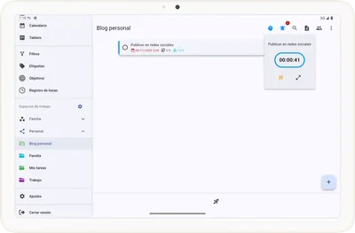 Cronómetro minimizado